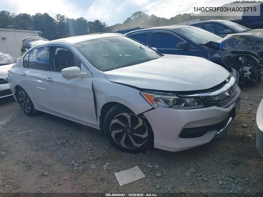 HONDA ACCORD 2017, VIN 1HGCR3F03HA003719