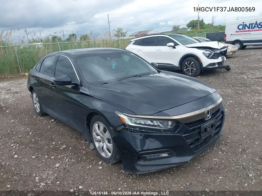 HONDA ACCORD 2018, VIN 1HGCV1F37JA800569
