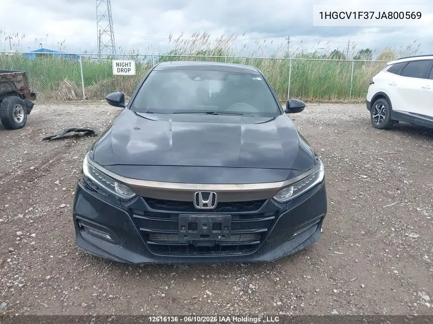 2018 HONDA ACCORD VIN 1HGCV1F37JA800569 — фото 12