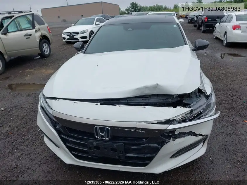 2018 HONDA ACCORD VIN 1HGCV1F32JA808983 — фото 12