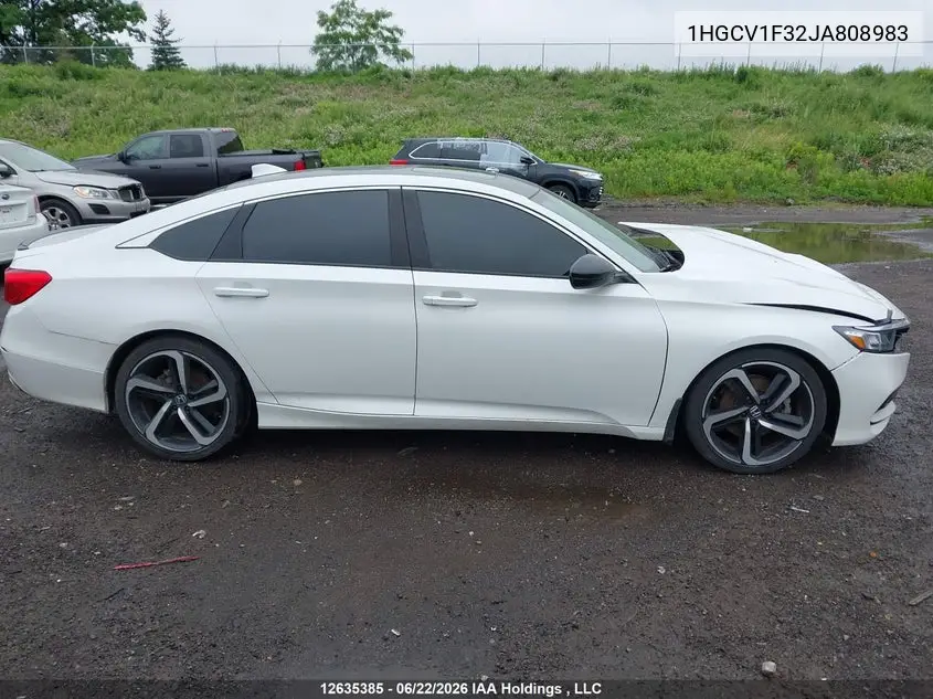 2018 HONDA ACCORD VIN 1HGCV1F32JA808983 — фото 13