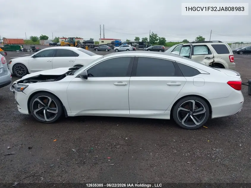 2018 HONDA ACCORD VIN 1HGCV1F32JA808983 — фото 14