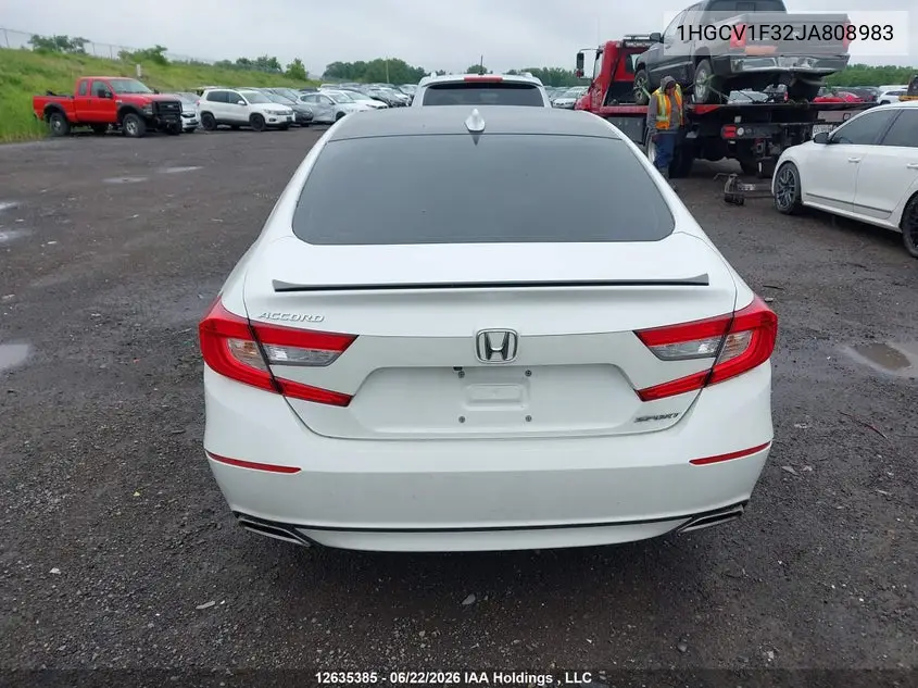 2018 HONDA ACCORD VIN 1HGCV1F32JA808983 — фото 16