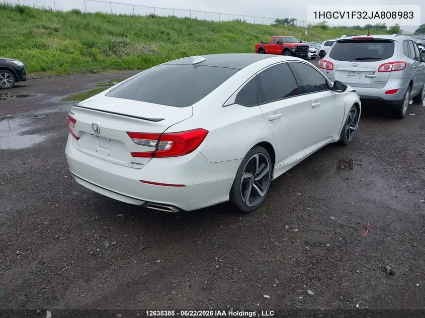 2018 HONDA ACCORD VIN 1HGCV1F32JA808983 — фото 4