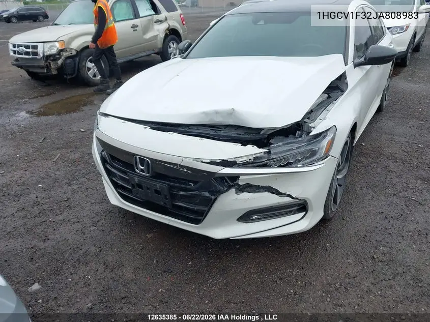 2018 HONDA ACCORD VIN 1HGCV1F32JA808983 — фото 6