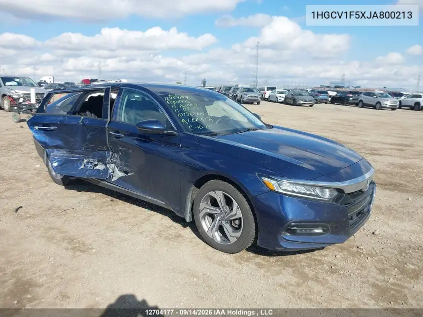 HONDA ACCORD 2018, VIN 1HGCV1F5XJA800213