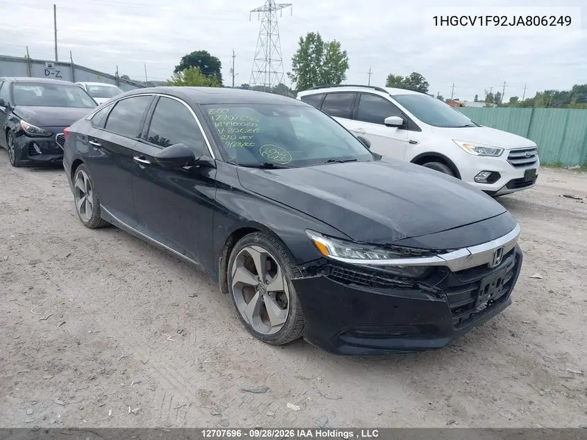 HONDA ACCORD 2018, VIN 1HGCV1F92JA806249