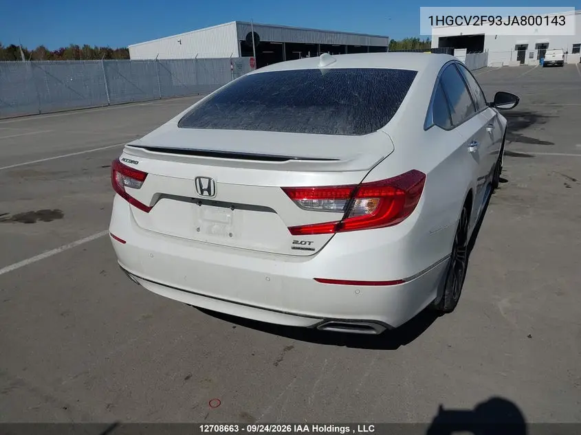 2018 HONDA ACCORD VIN 1HGCV2F93JA800143 — фото 4