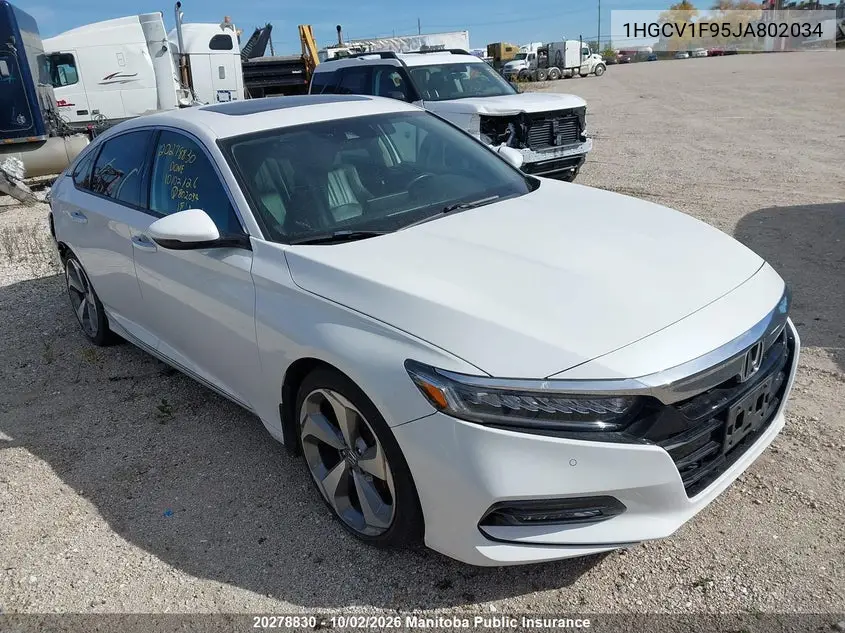 HONDA ACCORD 2018, VIN 1HGCV1F95JA802034