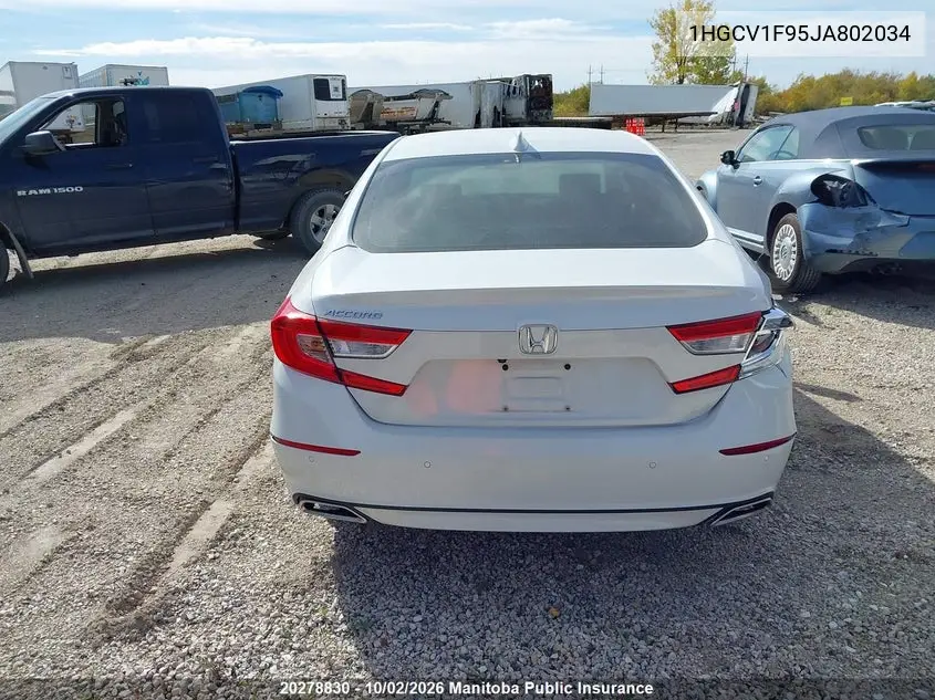 2018 HONDA ACCORD VIN 1HGCV1F95JA802034 — фото 16