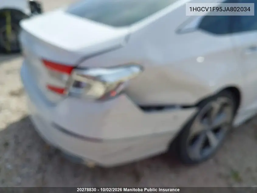 2018 HONDA ACCORD VIN 1HGCV1F95JA802034 — фото 6