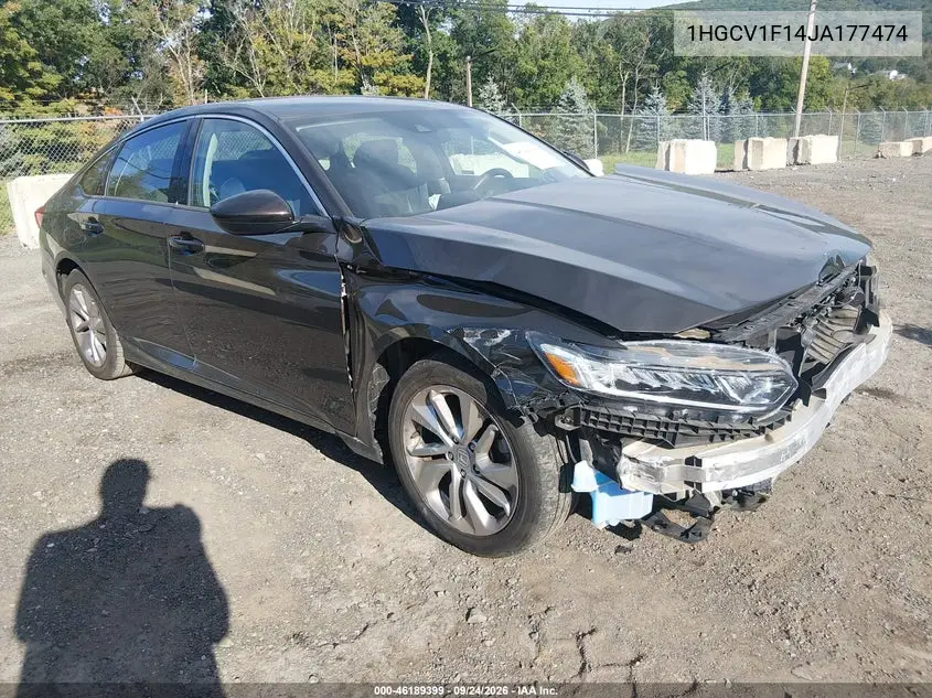 HONDA ACCORD 2018, VIN 1HGCV1F14JA177474