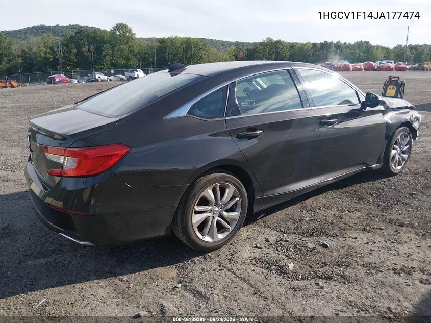 2018 HONDA ACCORD VIN 1HGCV1F14JA177474 — фото 4