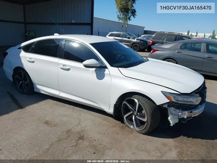 HONDA ACCORD 2018, VIN 1HGCV1F30JA165470