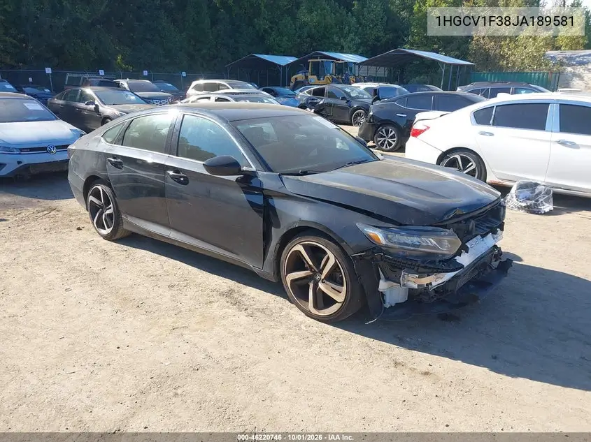HONDA ACCORD 2018, VIN 1HGCV1F38JA189581