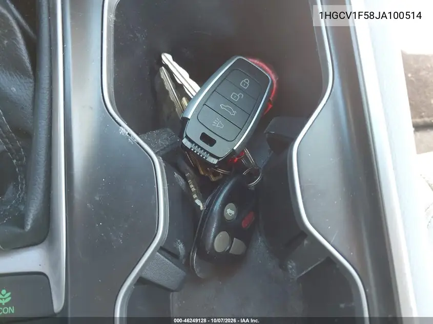 2018 HONDA ACCORD VIN 1HGCV1F58JA100514 — фото 3