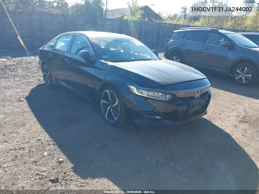 HONDA ACCORD 2018, VIN 1HGCV1F31JA244002
