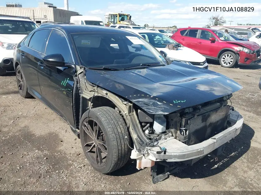 HONDA ACCORD 2018, VIN 1HGCV1F10JA108829