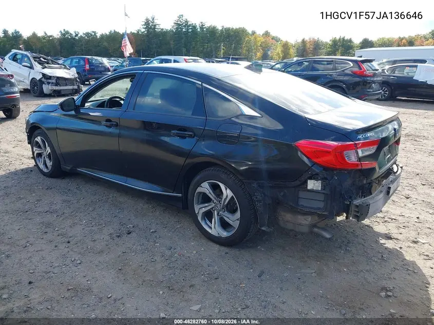 2018 HONDA ACCORD VIN 1HGCV1F57JA136646 — фото 3