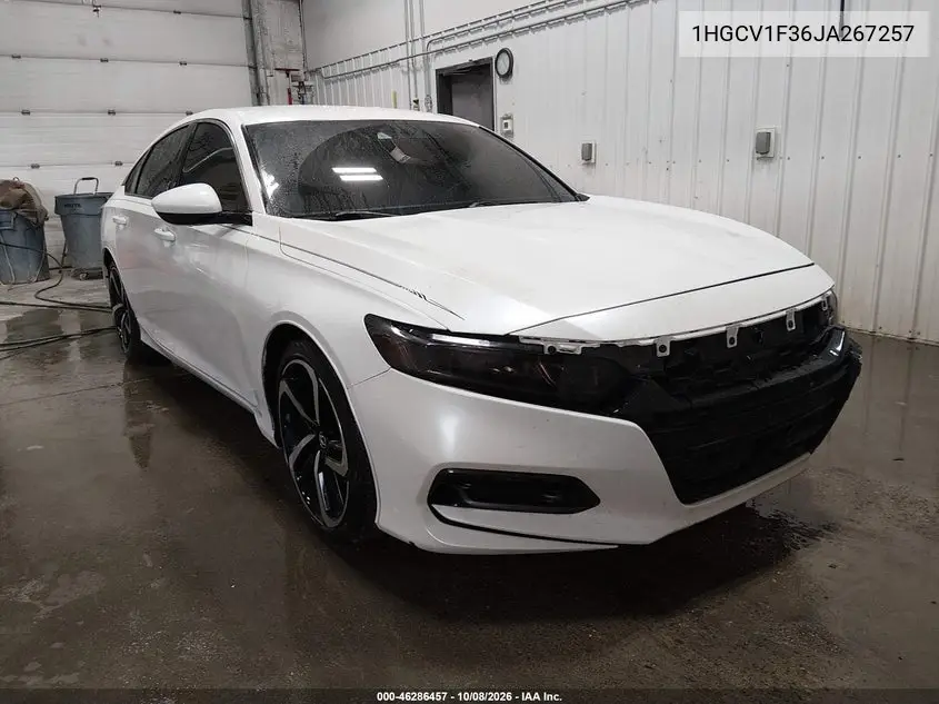 HONDA ACCORD 2018, VIN 1HGCV1F36JA267257