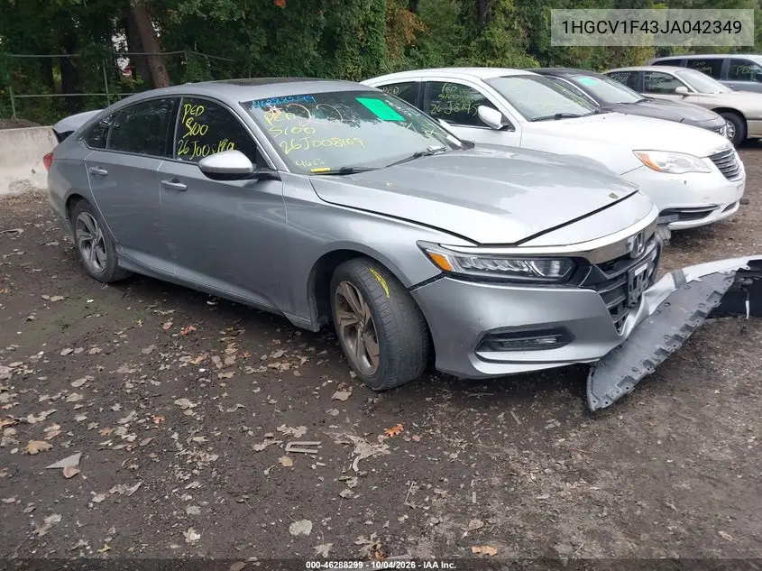 HONDA ACCORD 2018, VIN 1HGCV1F43JA042349
