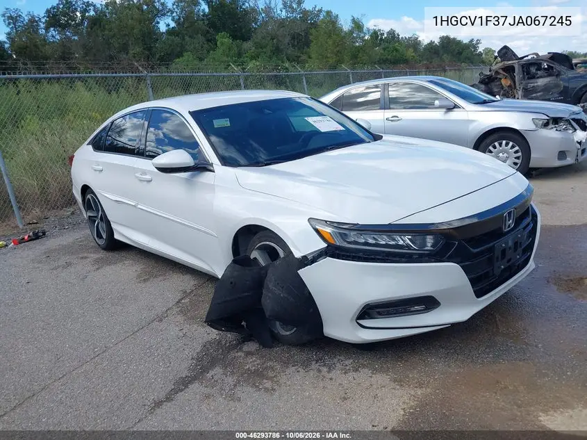 HONDA ACCORD 2018, VIN 1HGCV1F37JA067245