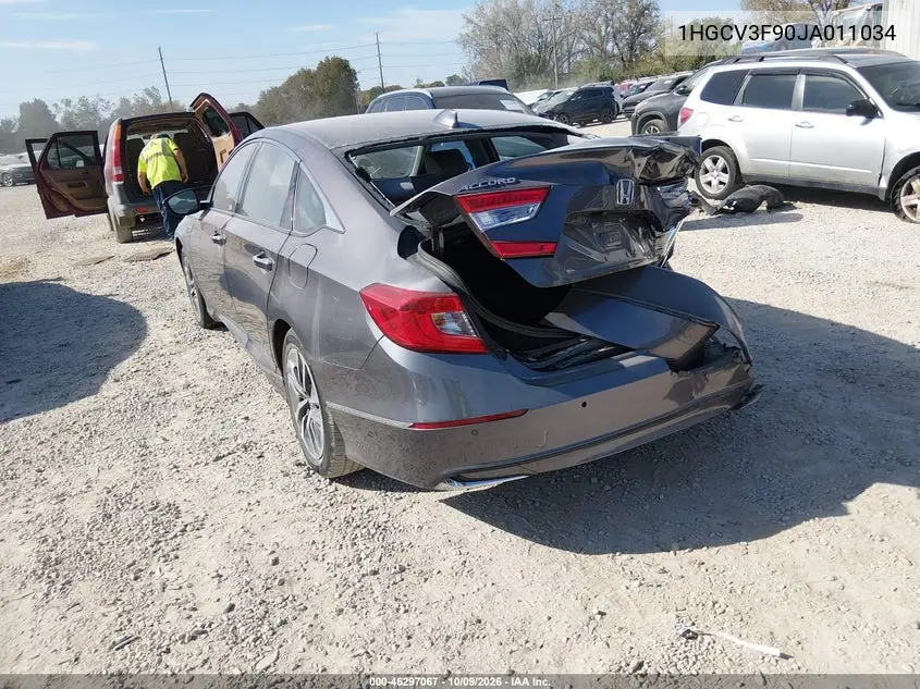 2018 HONDA ACCORD VIN 1HGCV3F90JA011034 — фото 3