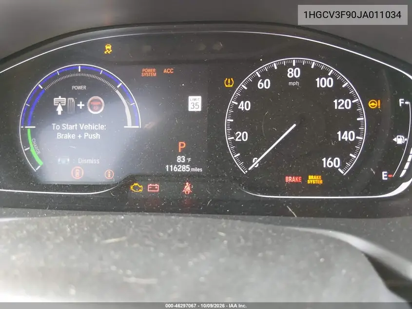 2018 HONDA ACCORD VIN 1HGCV3F90JA011034 — фото 7