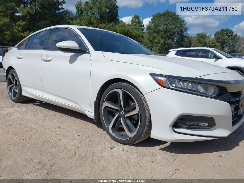HONDA ACCORD 2018, VIN 1HGCV1F37JA211750