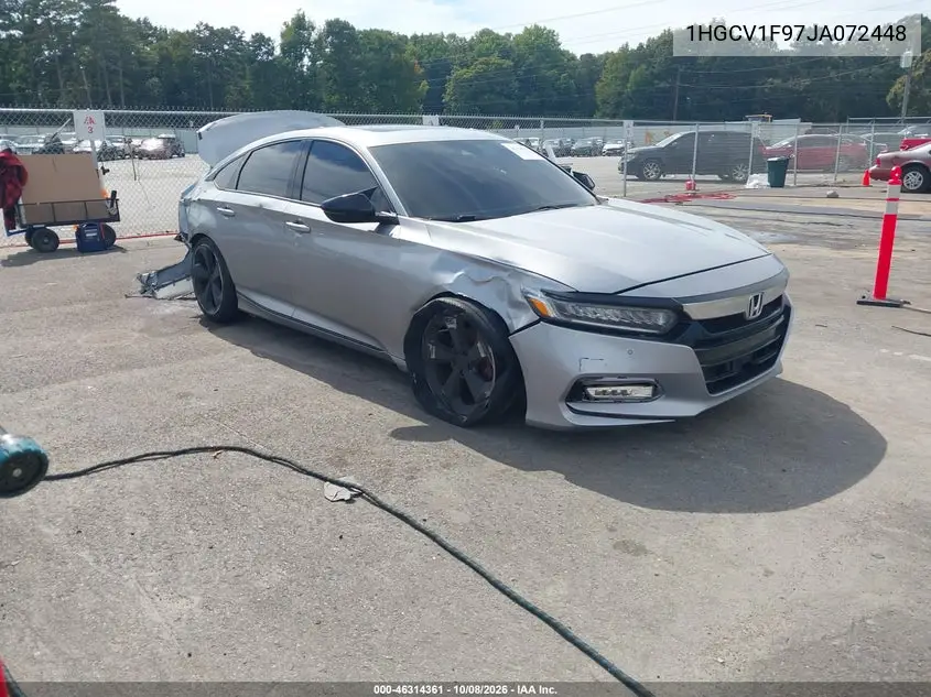 HONDA ACCORD 2018, VIN 1HGCV1F97JA072448