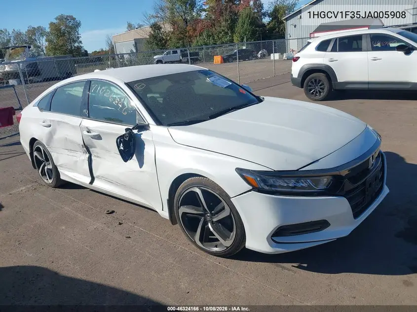 HONDA ACCORD 2018, VIN 1HGCV1F35JA005908