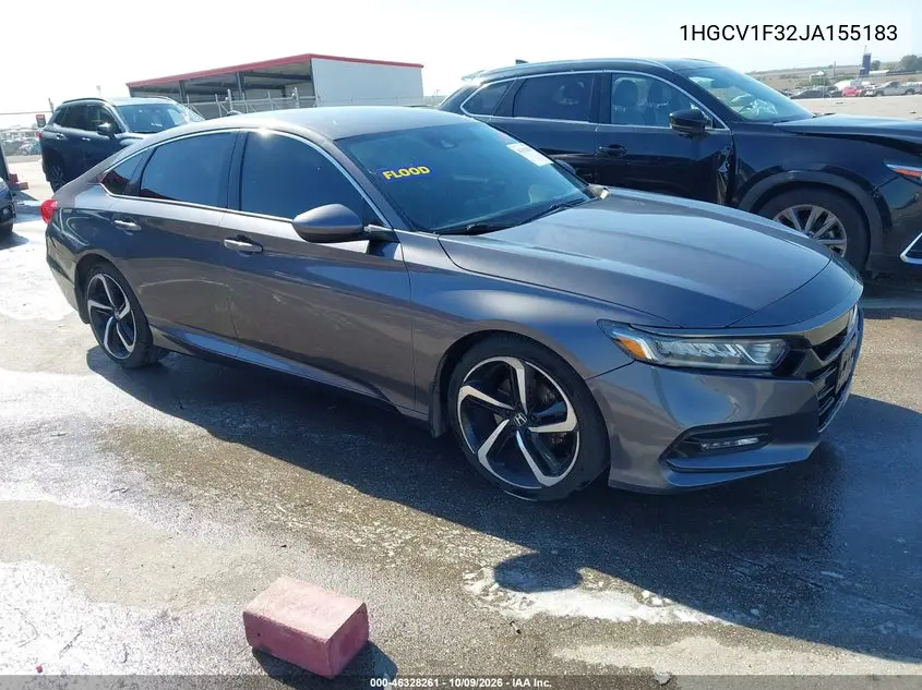 HONDA ACCORD 2018, VIN 1HGCV1F32JA155183