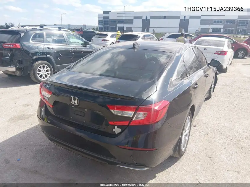 2018 HONDA ACCORD VIN 1HGCV1F15JA239366 — фото 4