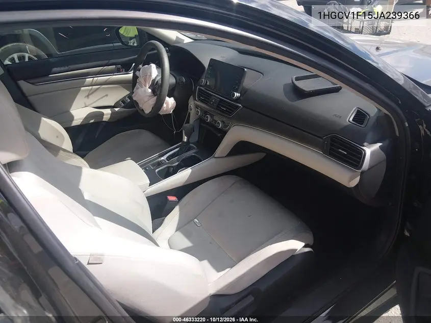2018 HONDA ACCORD VIN 1HGCV1F15JA239366 — фото 5