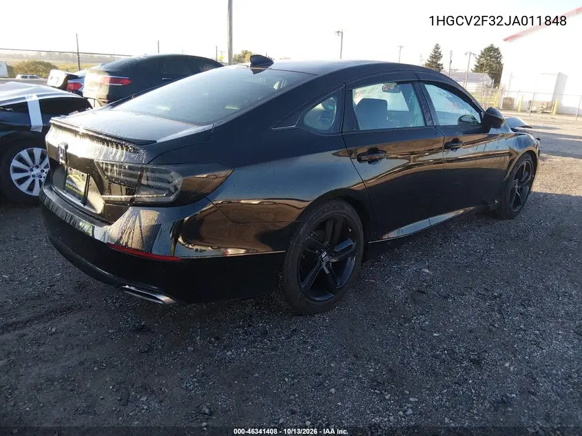 2018 HONDA ACCORD VIN 1HGCV2F32JA011848 — фото 4