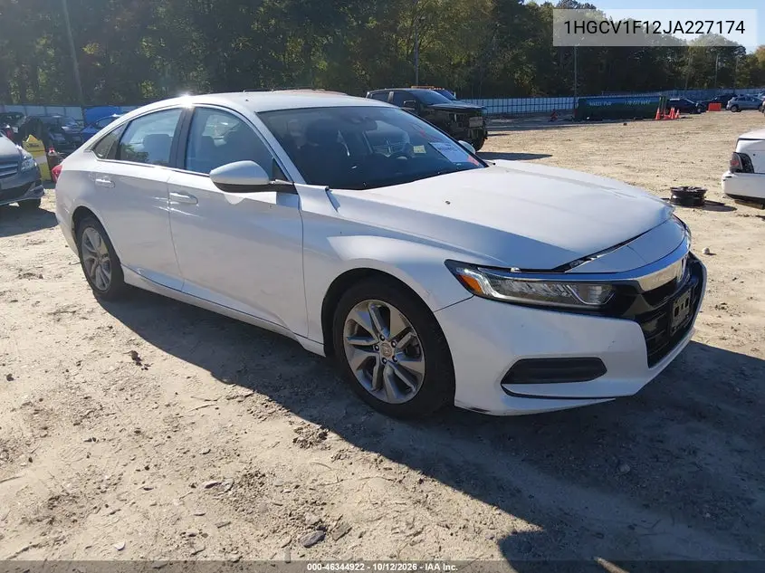 HONDA ACCORD 2018, VIN 1HGCV1F12JA227174