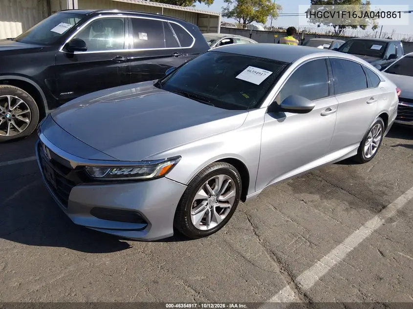 2018 HONDA ACCORD VIN 1HGCV1F16JA040861 — фото 2