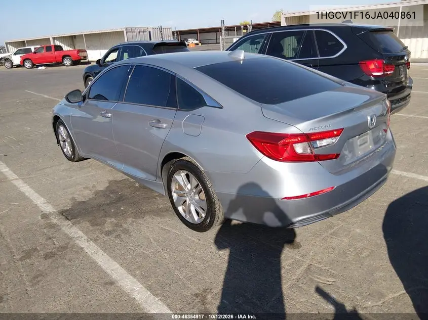 2018 HONDA ACCORD VIN 1HGCV1F16JA040861 — фото 3