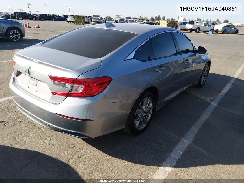 2018 HONDA ACCORD VIN 1HGCV1F16JA040861 — фото 4