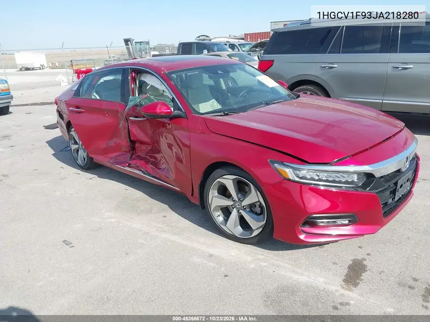 HONDA ACCORD 2018, VIN 1HGCV1F93JA218280