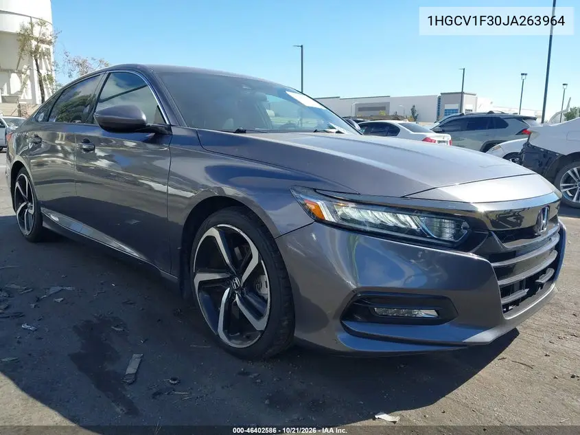 HONDA ACCORD 2018, VIN 1HGCV1F30JA263964