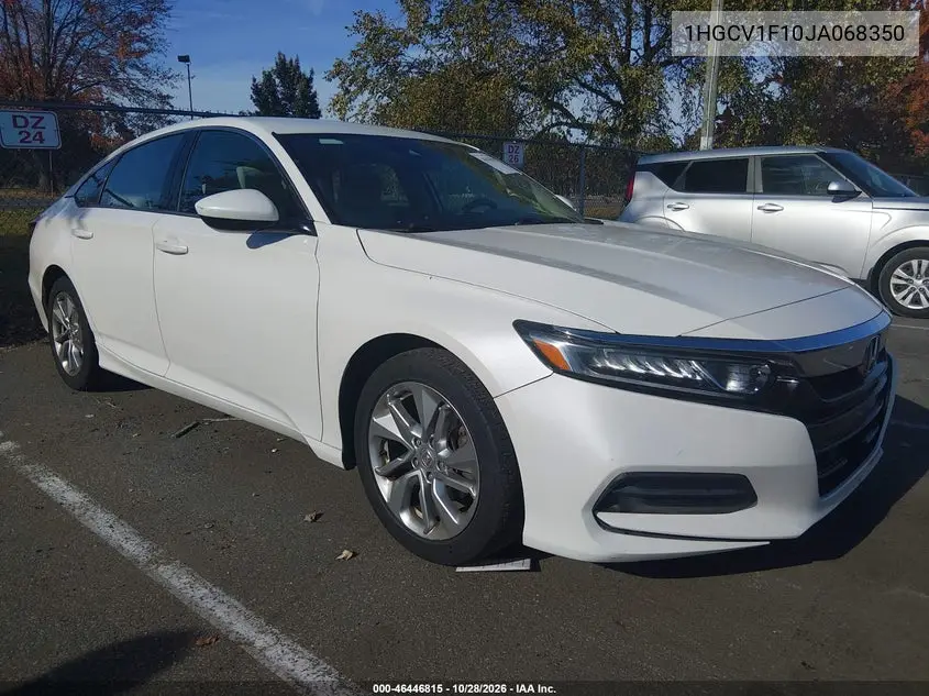 HONDA ACCORD 2018, VIN 1HGCV1F10JA068350