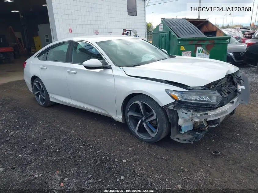 HONDA ACCORD 2018, VIN 1HGCV1F34JA120368