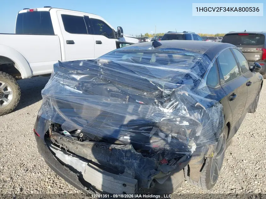 2019 HONDA ACCORD VIN 1HGCV2F34KA800536 — фото 21