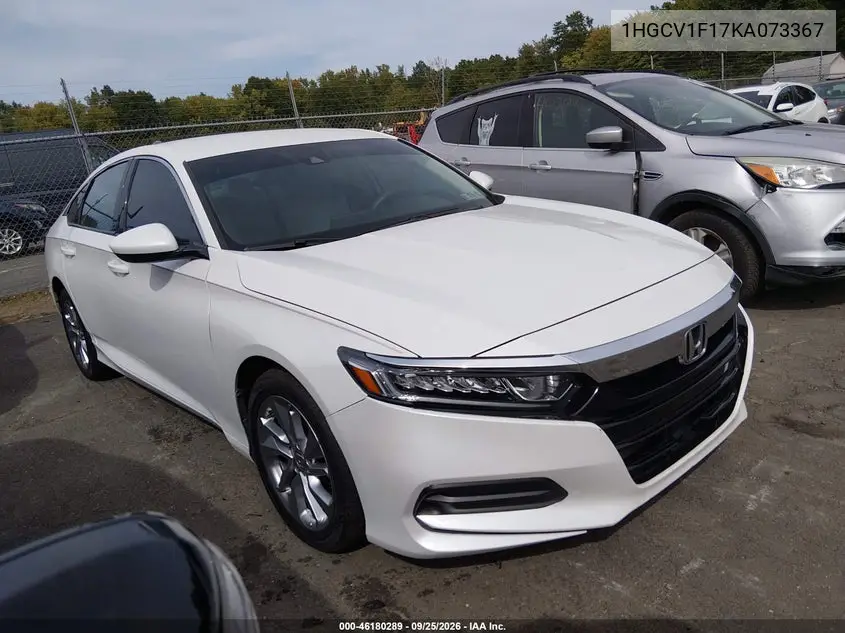 HONDA ACCORD 2019, VIN 1HGCV1F17KA073367