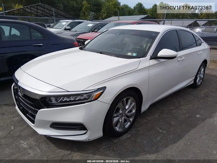 2019 HONDA ACCORD VIN 1HGCV1F17KA073367 — фото 2