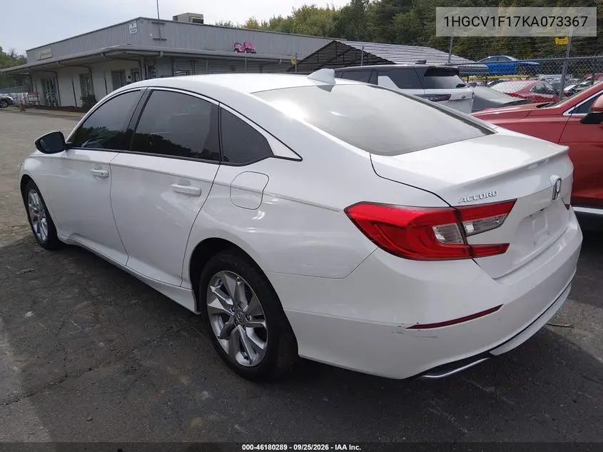 2019 HONDA ACCORD VIN 1HGCV1F17KA073367 — фото 3