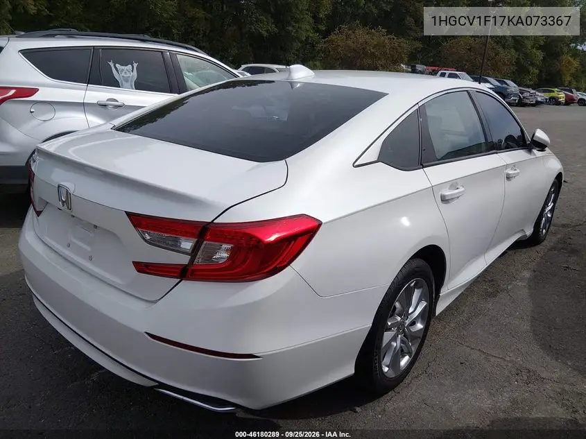 2019 HONDA ACCORD VIN 1HGCV1F17KA073367 — фото 4