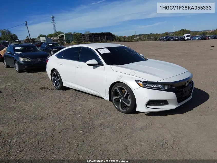 HONDA ACCORD 2019, VIN 1HGCV1F38KA055333