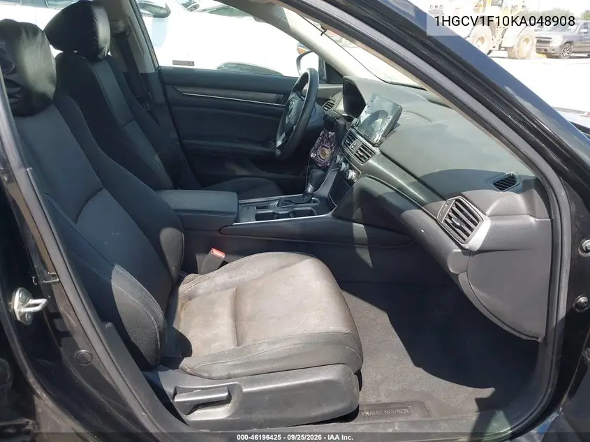 2019 HONDA ACCORD VIN 1HGCV1F10KA048908 — фото 5
